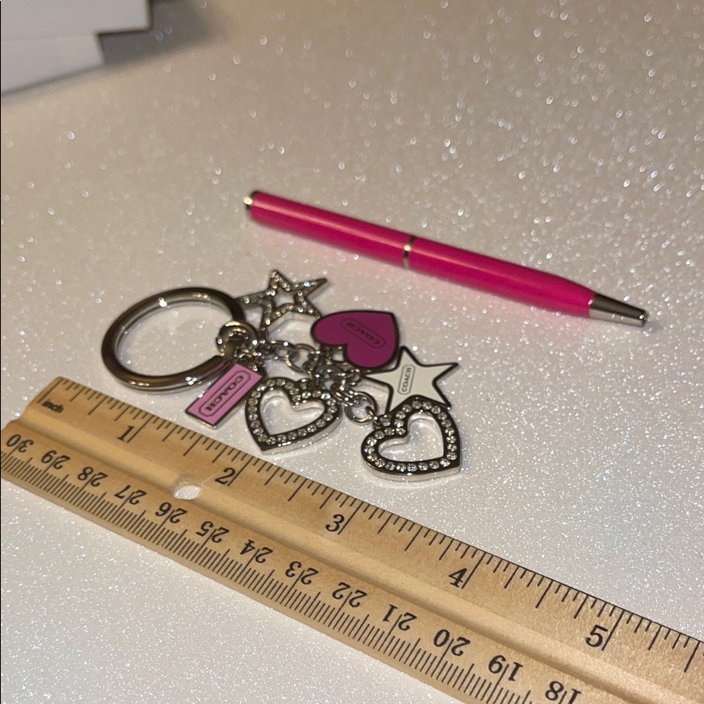 Coach Pink Keychain and Pen Set - Picture 4 of 6
